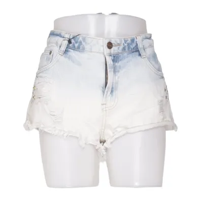 Denim shorts (Blauw, Wit) van Dotti Katoen