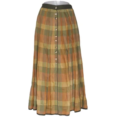 Maxi nederdel (Grøn, Brun, Gul) fra Helene Straßer Linned, Viscose