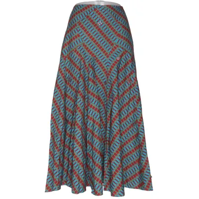 Maxi rok (Blauw, Rood, Meerkleurig) van British India Katoen