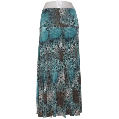 Maxi nederdel (Blå, Sort, Brun) fra Molly Jo Elastan, Polyester