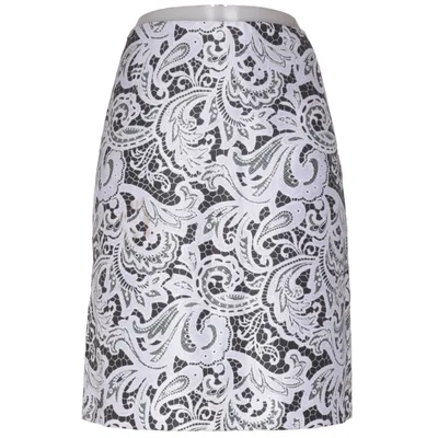 Jupe (Noir, Blanc) de Mary Katrantzou Polyester, Soie
