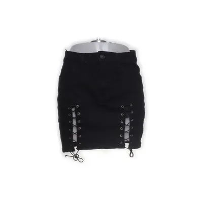 Jeanskjol (Svart) från Romwe Bomull, Elastan, Polyester