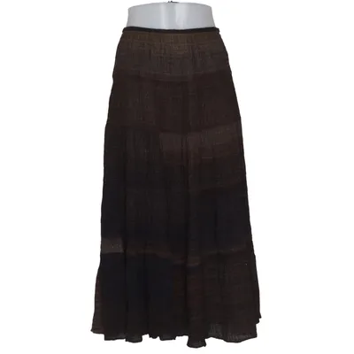 Jupe longue (Marron, Gris) de Nicole Farhi Coton, Soie