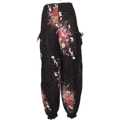Harem pants (Black, Multicolored) from Rayon