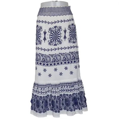 Maxi skirt (White, Blue) from Monsoon