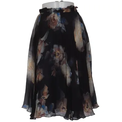 Jupe (Noir, Multicolore) de Ida Sjöstedt Acétate, Soie