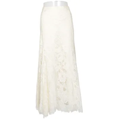 Maxi skirt (Beige) from Polo Ralph Lauren Cotton, Polyamide, Silk