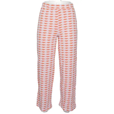 Pants (Orange, White, Multicolored) from Zara Cotton, Polyester