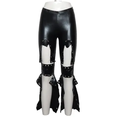 Pantalon en vinyle (Noir)