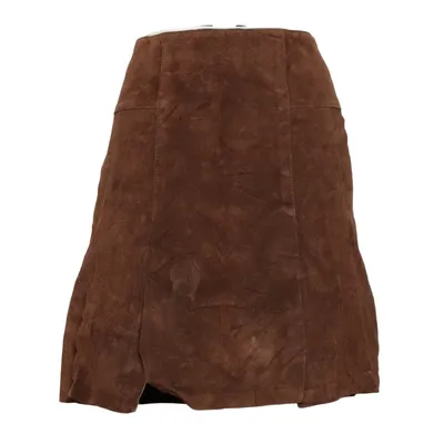 Lædernederdel (Brun) fra Vintage Look Læder