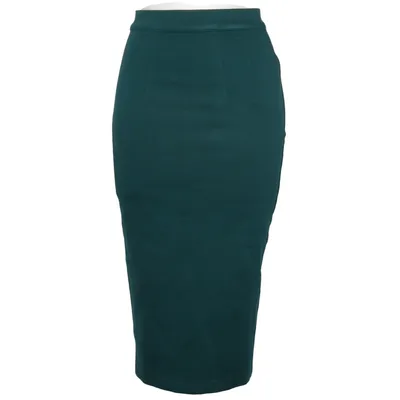 Skirt (Vamp Pencil Skirt in Hunter Green) from La Femme En Noir Elastane, Polyamide, Polyester, Viscose