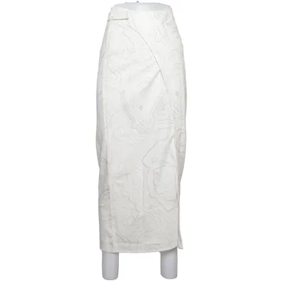 Wikkelrok (Wit, Grijs) van NA-KD Art Elastaan, Polyester, Viscose
