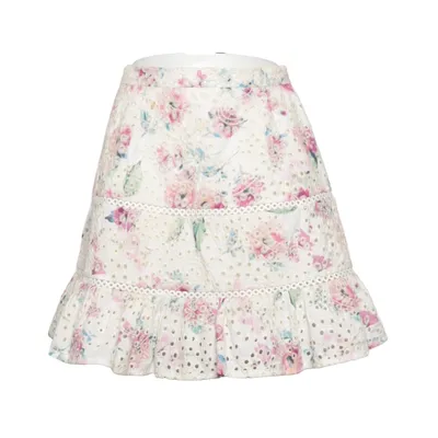 Jupe (Blanc, Rose, Bleu) de Aqua Coton, Polyester