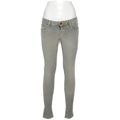 Jean (Gris, Vert) de Dromedar Coton, Élasthane
