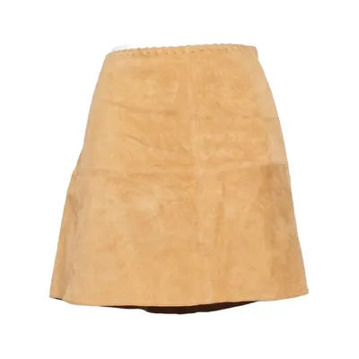 Lædernederdel (Beige) fra Forever 21 Læder