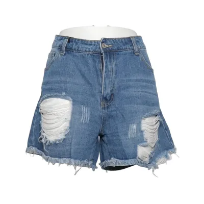 Denim shorts (Blauw) van Fashion Jeans