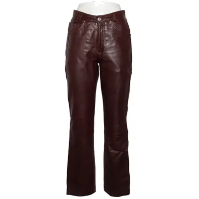 Leather pants (Red) from Rocco Barocco Leather, Polyester