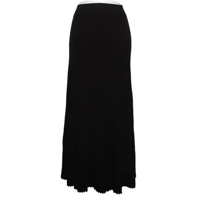 Maxi nederdel (Sort) fra Yerse Polyester, Viscose