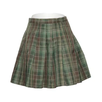 Skirt (Green, Brown) from Romwe Polyester