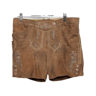 Leren shorts (Bruin) van Country Maddox