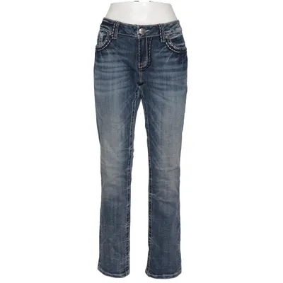 Jeans (Blå) från Miss Me Bomull, Elastan