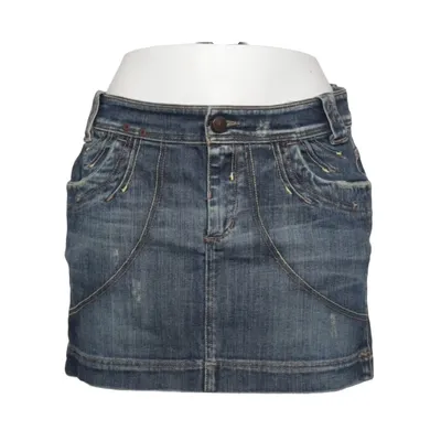 Jupe en jean (Bleu) de Sportmax Code Coton, Élasthane