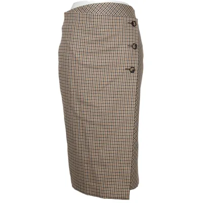Skirt (Beige, Black) from Oui Elastane, Polyester, Viscose