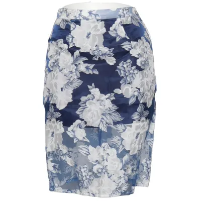 Skirt (Blue, White) from Style London Cotton, Polyester