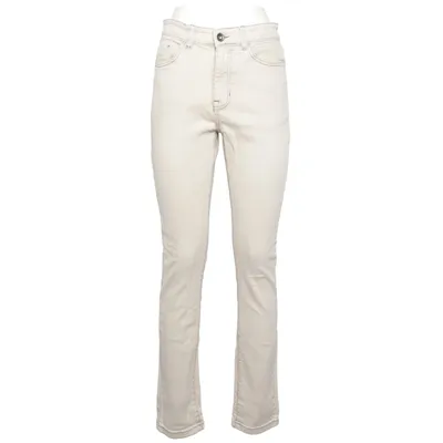 Jeans (Beige) from Review Cotton, Elastane, Leather