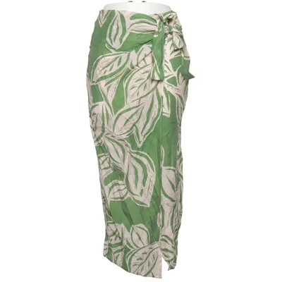 Wrap skirt (Green, Beige) from Zara