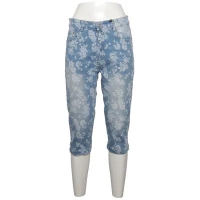 Three-quarter pants (Blue, White) from Miss Queen Cotton, Polyester