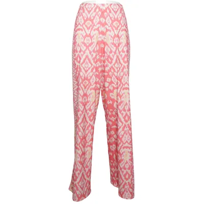 Palazzobyxor (Röd, Rosa, Flerfärgad) från Oui Elastan, Polyester