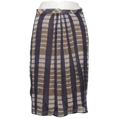 Rok (Blauw, Bruin, Wit) van Brigitte von Boch Zijde