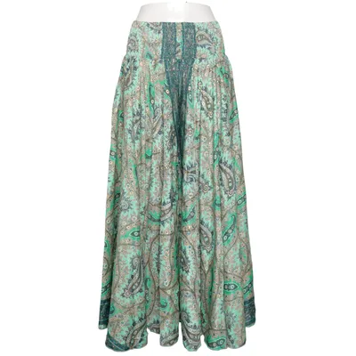 Palazzo pants (Green, Multicolored) Silk, Viscose