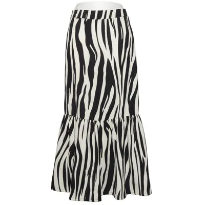 Jupe longue (Noir, Blanc) de Neo Noir Polyester