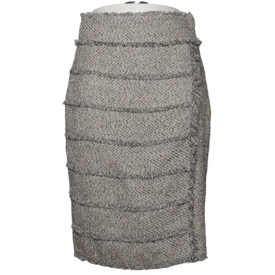 Bleistiftrock (Grau, Beige, Blau) von Magaschoni Baumwolle, Polyester