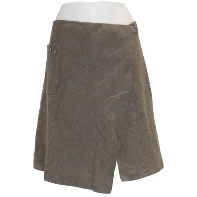 Skirt (Gray) from Luis Trenker Linen, Polyamide, Silk, Wool