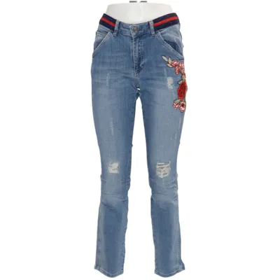Jeans (Blue, Red, Green) from Oui Cotton, Elastane, Polyester
