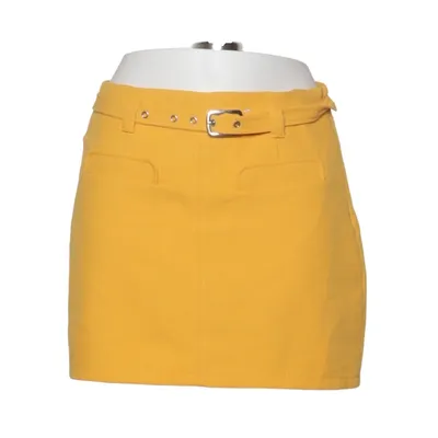 Skirt (Yellow) from Bershka Elastane, Polyester, Viscose
