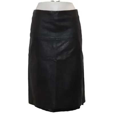 Leren rok (Zwart) van SAKI Leather Leer, Polyester