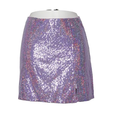 Kjol (Lila, Flerfärgad) från Bershka Elastan, Metallfiber, Polyamid