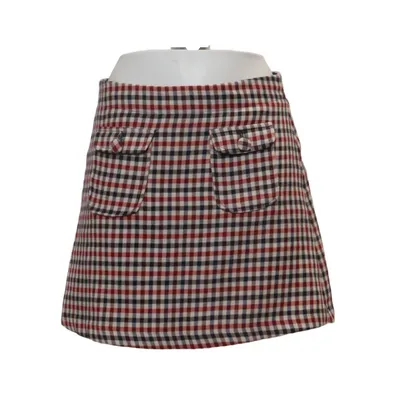 Skirt (Red, Black, Beige) from United Colors of Benetton Cotton, Polyester, Silk