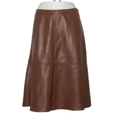Lædernederdel (Brun) fra Oui Læder, Polyester