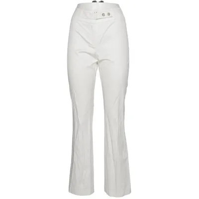 Pantalon de costume (Blanc) de Laurèl Coton, Élasthane, Polyester
