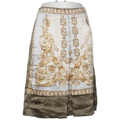 Skirt (White, Gold, Brown) from Brigitte von Boch Acetate, Silk