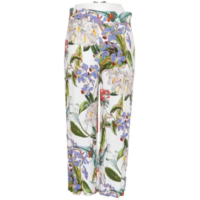 Palazzo pants (White, Multicolored) from Zara Woman