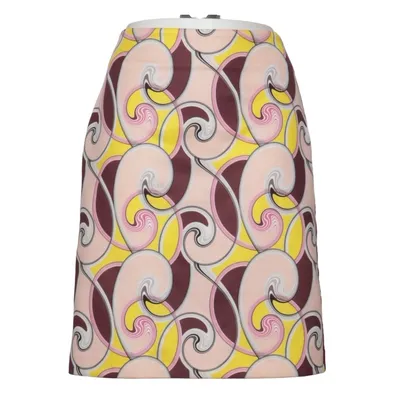 Kjol (Gul, Rosa, Brun) från Herzen´s Angelegenheit Elastan, Polyester