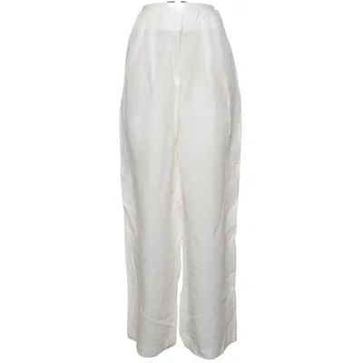 Palazzo pants (White) from Raffaello Rossi Linen, Viscose