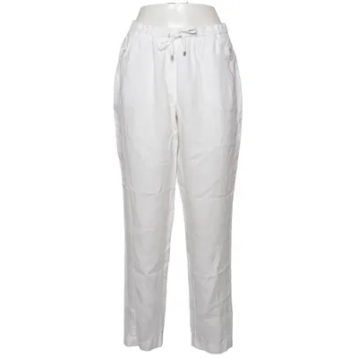 Pants (White) from Doris Streich Cotton, Elastane, Linen