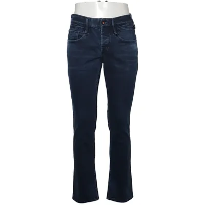 Jean (Bleu) de Denham Coton, Élasthane, Cuir